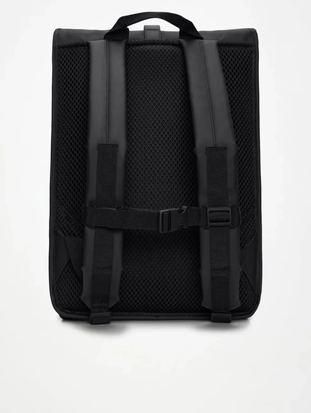 Rains Black Roll-Top Waterproof Backpack